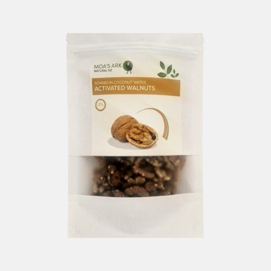 Freshly activated walnut halves in resealable pack - mild, sweet, and crunchy