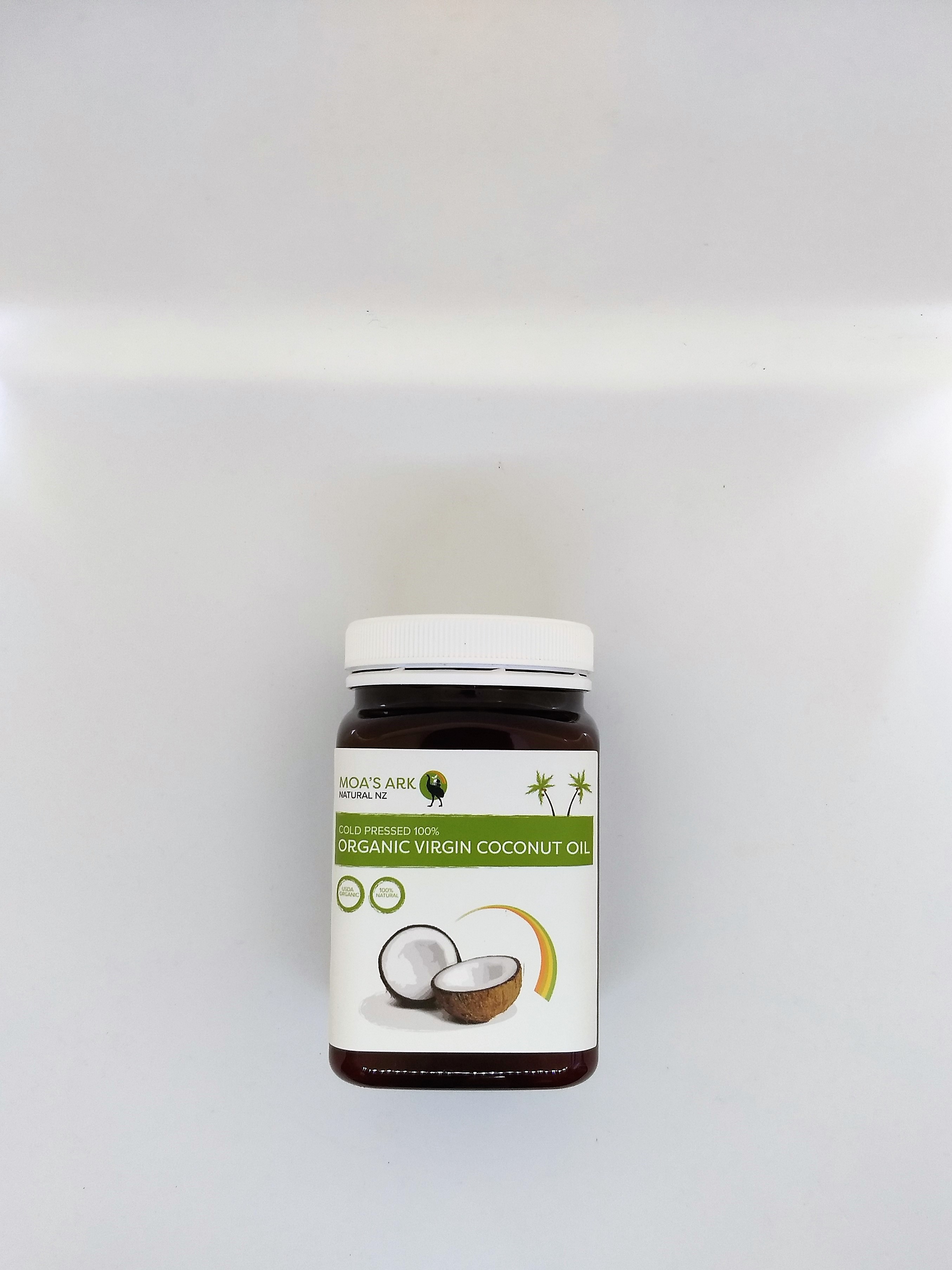 Organic Virgin Coconut Oil 400 ml Bottle Moa's Ark Natural NZ
