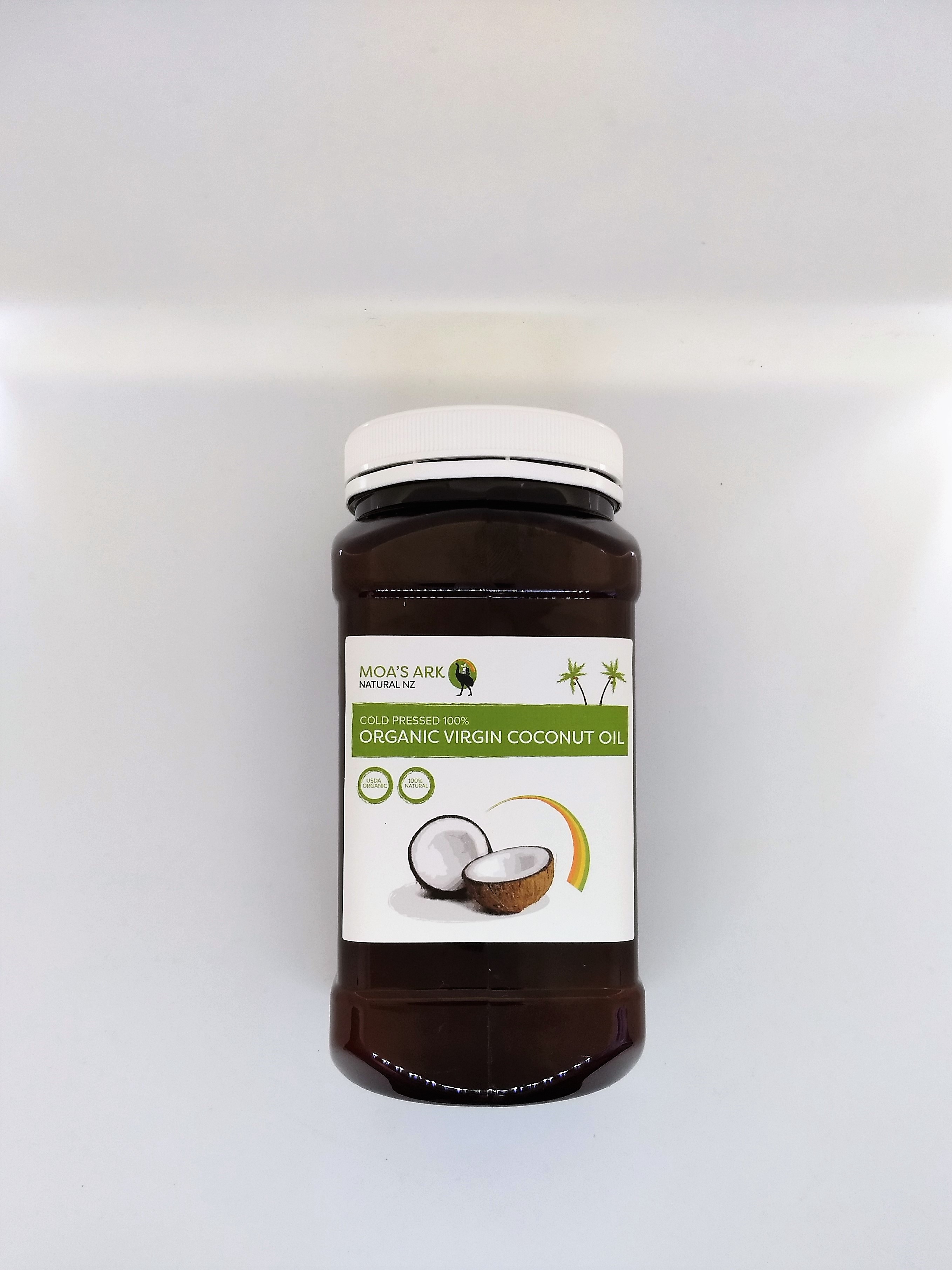 Organic Virgin Coconut Oil 700 ml Bottle Moa's Ark Natural NZ