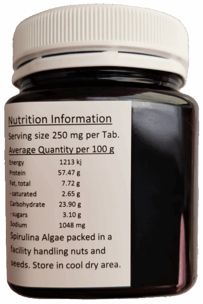 Spirulina Green Food Energy - 240 Tablets - Image 3