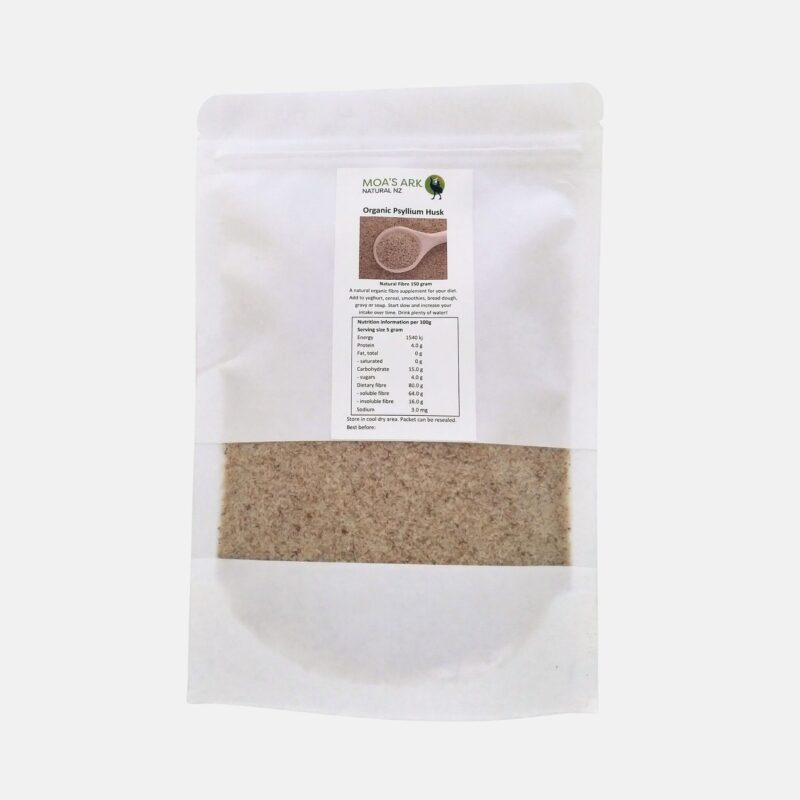 Moas Ark Organic Psyllium Husk powder - best natural fiber supplement for gut health