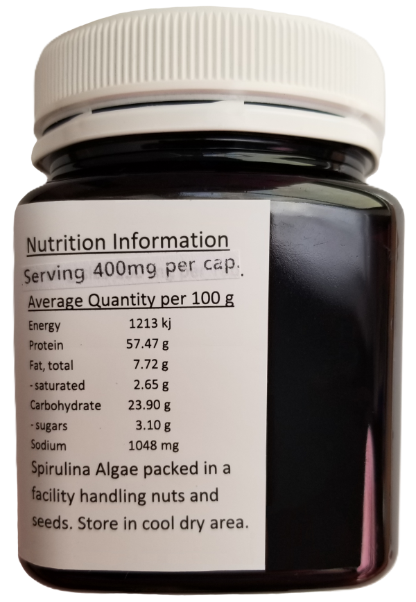 Spirulina Green Food Energy - 120 Veg Caps - Image 3