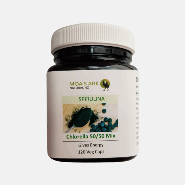 Spirulina-chlorella blend capsules - powerful detox and energy superfood duo