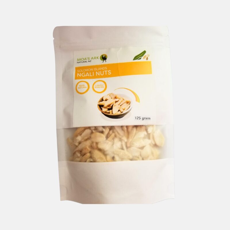 Ngali Nuts - Lightly Roasted 1 Ngali nuts in resealable pack - protein-rich superfood snack from Solomon Islands