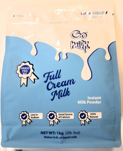 Full Cream Milk Powder – Rich & Creamy Resealable 1kg Makes 8 Litres of Milk - Image 2