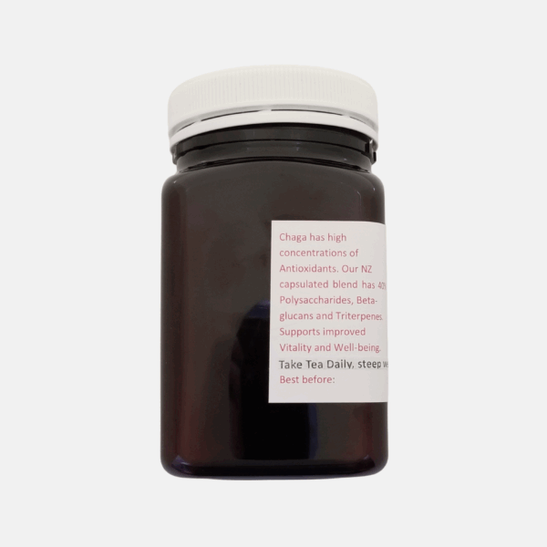 Chaga tea bags with black tea and vanilla - immune-supporting herbal blend
