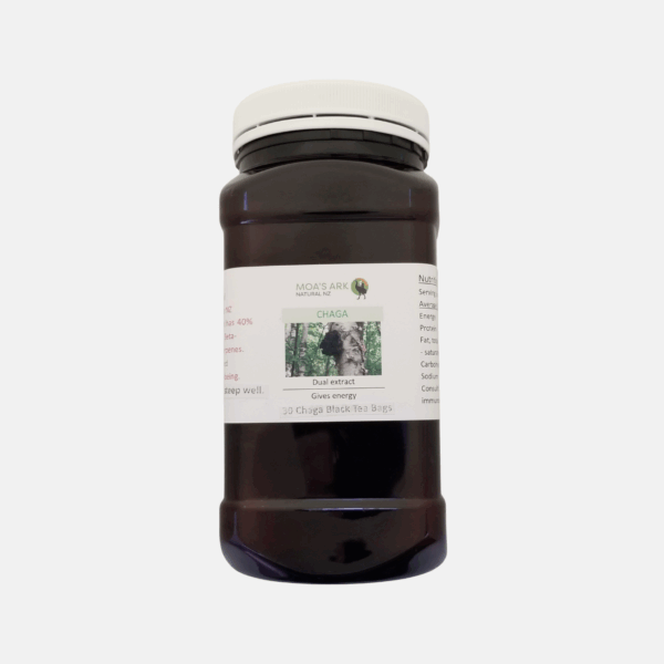 Chaga tea bags with black tea and vanilla - immune-supporting herbal blend